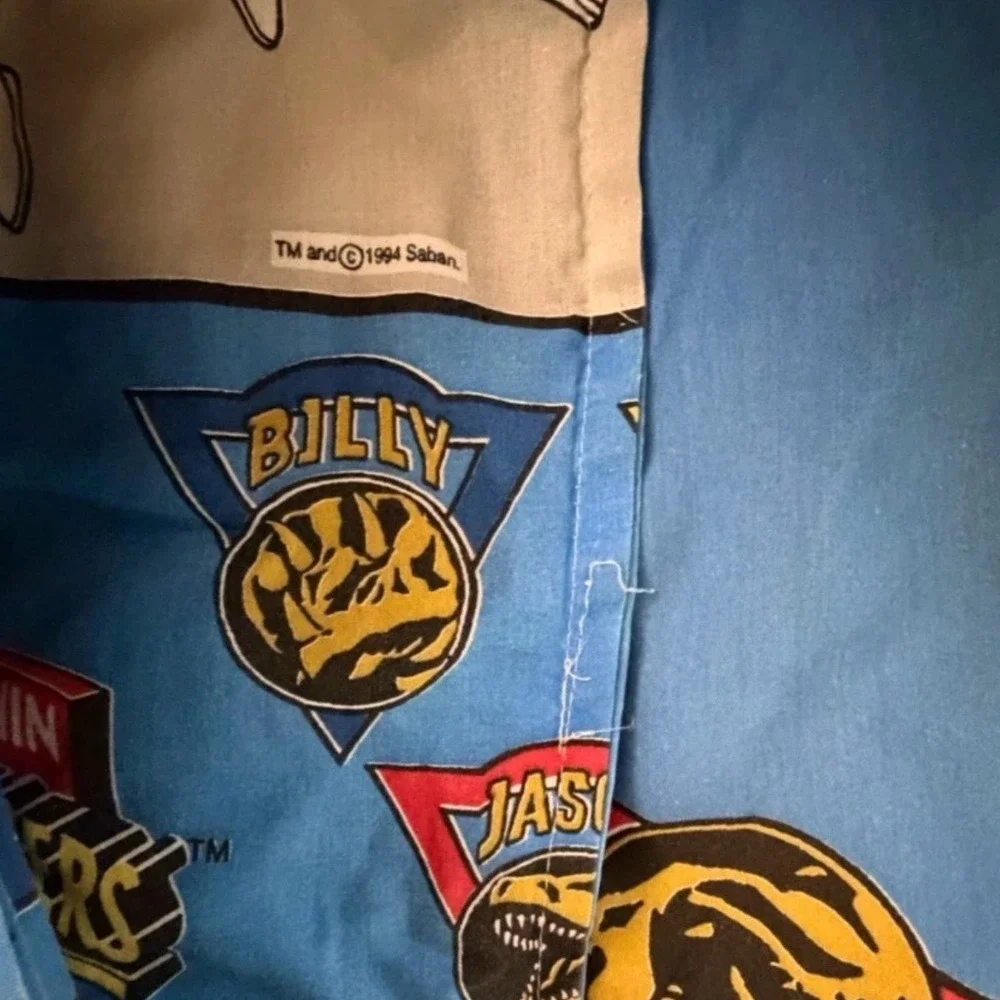 Vintage 1994 Mighty Morphin Power Rangers Twin Comforter Saban Retro Bedding
